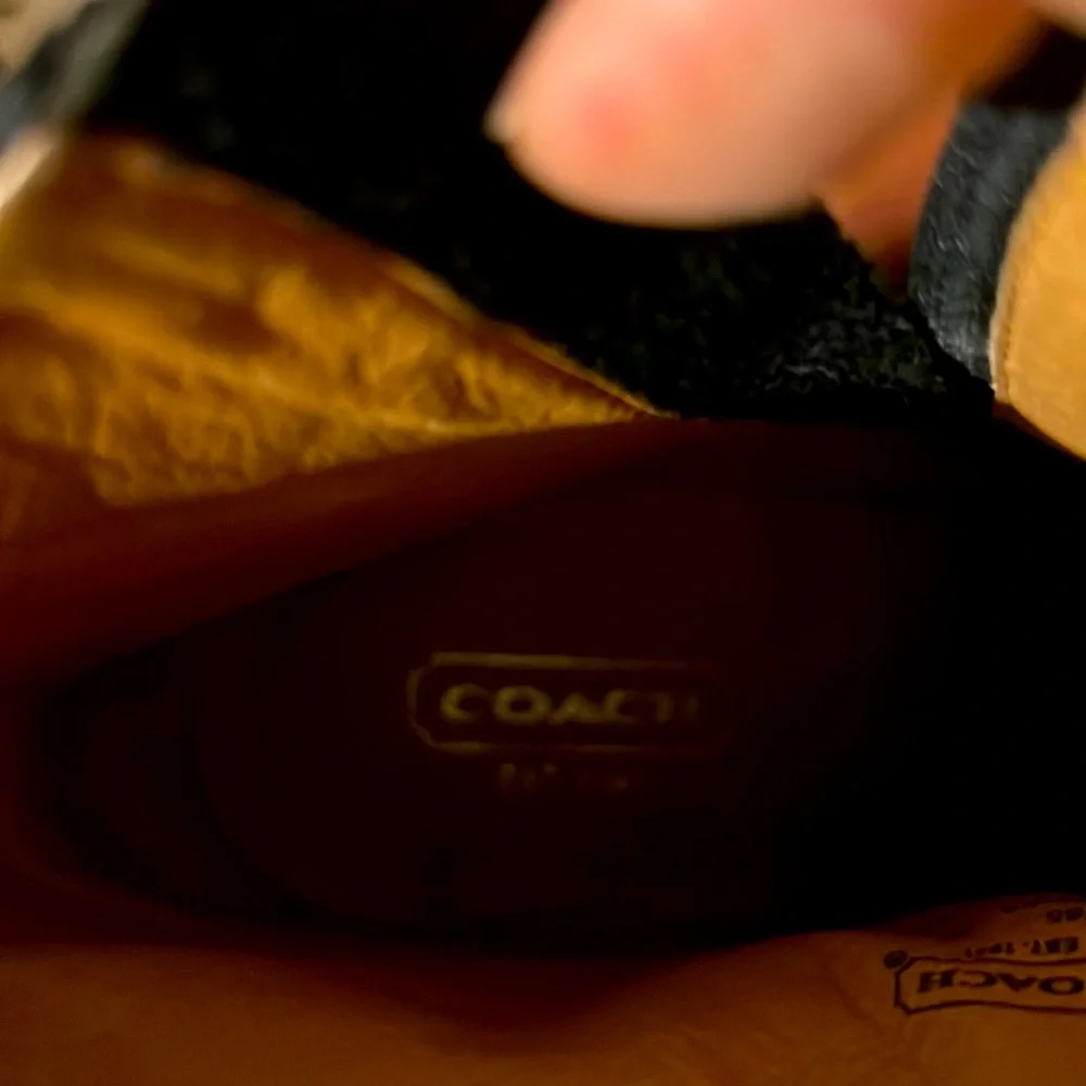 COACH. Black high heels bootie. Size 8.